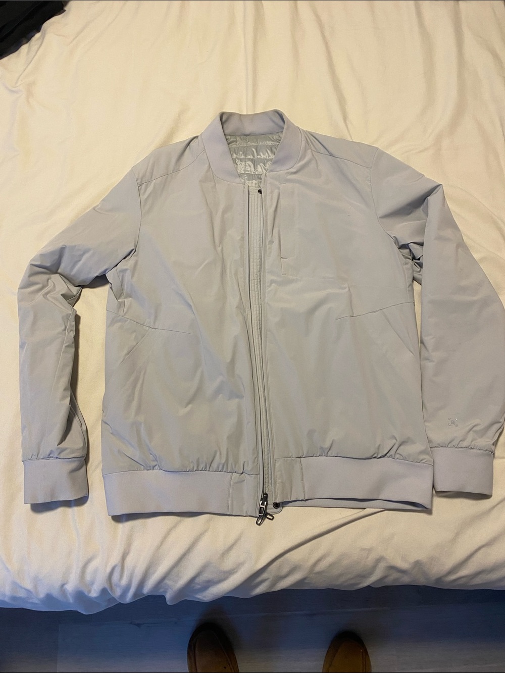 lululemon athletica Light Gray Men's Bomber Jacket - Reversible